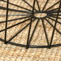 HOMCOM End Tables Set of 2, Nesting Tables with Storage, Round Accent Side Tables with Removable Top for Living Room,  Black/ Brown(m-9)