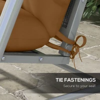 Outsunny 59" Tufted Bench Cushions & Throw Pillows, Replacement Bench Seat Pad, Back & 2 Pillows for Outdoor Furniture, Tan(m-5)