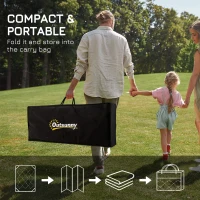 Outsunny Reversible Outdoor Rug with Carry Bag, 9' x 12' Waterproof Rug, Portable RV Camping Carpet for Backyard(m-4)