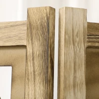 HOMCOM Wooden Room Divider, 3 Panel Double Hinged Folding Privacy Screen for Home Office, 63"x67"x0.75", Brown(m-9)