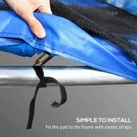 Soozier 12FT Trampoline Spring Cover, Safety Trampoline Pad Replacement, Waterproof and Tear Resistant, All Weather Trampoline Accessories, Multi Color(m-5)