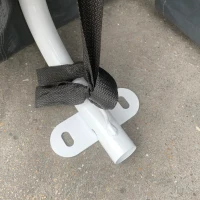 Outsunny 8' x 7' Carport Portable Garage, Heavy Duty Storage Tent, Patio Storage Shelter w/ Anti-UV PE Cover and Double Zipper Doors, for Motorcycle Bike Garden Tools, Dark Gray(m-9)