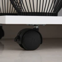 Vinsetto Mobile Printer Stand, Rolling File Cabinet Cart with Wheels, Adjustable Shelf, Drawer and CPU Stand, White(m-9)