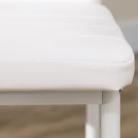 HOMCOM Modern Dining Chairs, Set of 4, High Back PU leather Upholstery and Metal Legs for the Living Room, Kitchen, Home Office, White(m-8)