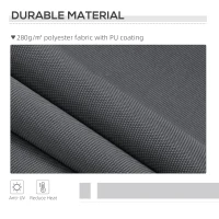 Outsunny 13' x 8' Patio Awning, Manual Retractable Sun Shade with UV Protection and Easy Crank Opening, Dark Gray(m-4)