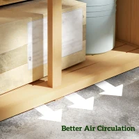 Outsunny 5' x 3' Wooden Garden Storage Shed with Asphalt Roof and 2 Large Wood Doors with Lock, Yellow(m-9)