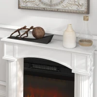 HOMCOM Modern Fireplace Mantel, Freestanding Fireplace Surround for Electric Fireplaces, 43.3" W x 39.8" H, White(m-9)