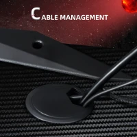 HOMCOM 48" Gaming Desk, Home Office Computer Writing Table with Large Workstation, Cup Holder, Headphone Rack, Gamepad Holder, Black and Red(m-9)