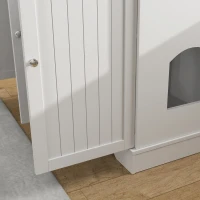PawHut Cat Litter Box Enclosure with Drawers, Storage, Anti-tip Kit, 39" x 18" x 31.5", White(m-9)