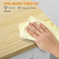 HOMCOM Kitchen Cart, Kitchen Island Coffee Bar Cart on Wheels with Wooden Top, Utility Trolley with 3 Storage Drawers, 2 Shelves, Removable Tray for Dining Room, White(m-6)