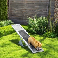 PawHut Wooden Dog Agility Seesaw for Training and Exercise, Weather Resistant, 83" L x 16" W x 14" H, White(m-10)