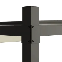 Outsunny 10' x 10' Retractable Pergola Canopy with Magnetic Fixture, UPF30+ Outdoor Pergola, Cream White(m-9)