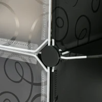 HOMCOM Cube Storage Organizer, DIY 20-Cube Modular Cabinet, Shoe Rack with Doors for Living Room, Black(m-10)