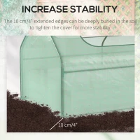 Outsunny 6 x 3 x 1ft Raised Garden Bed with Mini Greenhouse, Galvanized Raised Garden Bed with Cover for Herbs and Vegetables, Small Greenhouse for Patio Garden Balcony, Green and Silver(m-9)