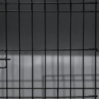 PawHut 42.5" Wooden Rabbit Hutch Bunny Cage Small Animal House Enclosure with Ramp, Removable Tray and Weatherproof Roof for Outdoor, Gray(m-8)