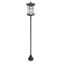 Outsunny 72" Solar Post Light, Cool White LED Outdoor Lamp, Waterproof IP44 for Patio, Garden, Backyard, Pathway(m-2)