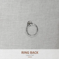 HOMCOM Swoop Air Linen Fabric Dining Chair with Nailhead Trim and Wood Legs, Light Grey(m-7)