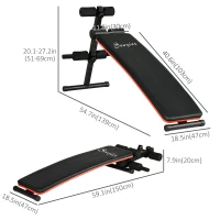 Soozier Sit Up Bench Core Workout Adjustable Thigh Support Foldable For Home Gym Exercise Black(m-3)