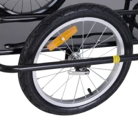 Aosom Foldable Bike Cargo Trailer Cart with Hitch, 88 lbs. Capacity, Black(m-9)