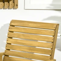 Outsunny Wooden Outdoor Rocking Chair, Traditional Slatted Wood Rocker Chair with Armrests and High Backrest for Indoor & Outdoor, Light Brown(m-9)