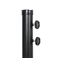 Outsunny 10 FT Cantilever Umbrella, Round Hanging Offset Umbrella with Crank, Cross Base and 8 Ribs for Garden, Backyard, Blue(m-9)