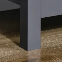 HOMCOM Sideboard, Buffet Cabinet with 4 Tempered Glass Doors and Adjustable Storage Shelf, Credenza, Gray(m-9)