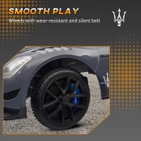 Qaba Licensed Maserati GT2 Baby Sliding Car with Storage, Music, Horn, Foot to Floor Toddler Car for 18-60 Months, Grey(m-7)