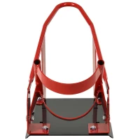 HOMCOM Motorcycle Wheel Chock with 12 Adjustable Pre-Drilled Holes, 990 lbs Capacity, Red(m-10)