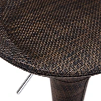 HomCom Set of 2 Modern Style Rattan Bar Stool with Footrest(m-10)