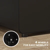 Vinsetto Lockable File Cabinet, Steel Filing Cabinet on Wheels for Legal, A4, Letter Size, Home Office(m-5)