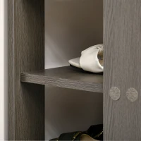 HOMCOM Shoe Rack, Free Standing Shoe Cabinet with Drawer and 5-tier Storage Shelf, Shoe Storage Organizer for Entryway, Grey(m-7)