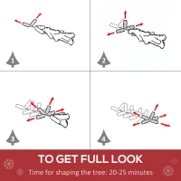 HOMCOM 5FT Artificial Pop-Up Christmas Tree Holiday Home Decoration, Green for Party(m-5)