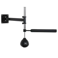 Soozier Lightweight Fast-Reflexes Speed Bag Boxing Punching Bag Wall Mount Height Adjustable, MMA, Martial Arts, and Boxing Equipment for Training at Home, Heavy-Duty, 9" H x 7" Dia.(m-11)