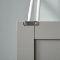 HOMCOM Buffet Cabinet with Storage, Modern Bathroom Floor Cabinet, Sideboard Buffet with 2 Adjustable Shelves and 2 Doors for Kitchen, Living Room, Dining Room, Gray(m-9)