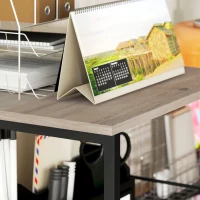 Vinsetto Vertical Filing Cabinet, Tall File Cabinet with 2 Drawers, Hanging Bars for Letter and A4 Size, Distressed Grey(m-10)