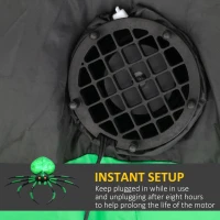 HOMCOM 6' Halloween LED Yard Decor Crawling Spider, Blow Up Inflatable Outdoor Decoration for Garden, Waterproof(m-6)