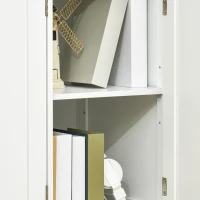 HOMCOM Modern Sideboard, Buffet Cabinet with Storage Cabinets, Drawers and Adjustable Shelves for Living Room, White(m-9)