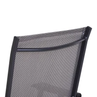 Outsunny 2-Piece Folding Dining Chair Set for Relaxing on Patio, Balcony, or Garden, Comfortable Outdoor Furniture with Armrests, Grey(m-9)