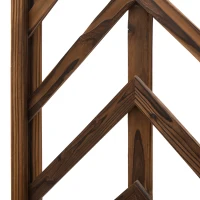 Outsunny 79" Plant Trellis, Arched Garden Arbour with Pergola Style Roof, Fir Wood Frame for Climbing Vines(m-10)