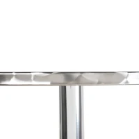 HOMCOM 24 Inch Square Bar Table 43" H Adjustable Stainless Steel Top Aluminum Frame Home Pub Bistro(m-9)