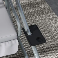 Outsunny Outdoor 3-Seater Patio Swing Chair, Outdoor Swing Seat, with Adjustable Canopy and Two Pillows for Garden, Light Grey(m-10)