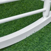 Outsunny Wooden Outdoor Rocking Chair, Patio Rocking Chair with Slatted High Back and Armrests for Porch, Garden, Lawn, White(m-10)