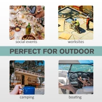 kleankin Portable Hand Washing Station, Handwashing Station Basin with 4.5 Gallon Tank, Rolling Wheels, Soap Dispenser, Towel Holder for RV, Outdoor Events, Gatherings, HDPE, White(m-7)