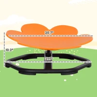 Qaba Sensory Spinning Chair for Autism, Kids, Training Body Balance & Coordination, Orange(m-3)