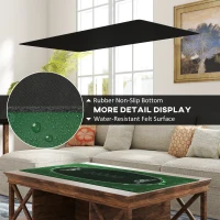 Soozier Poker Table Top Poker Mat for 6 Player, Green(m-5)