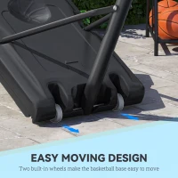 Soozier Portable Basketball Hoop, 5.2-10' Adjustable Height, Weight Base with Ball Holder, Basket Ball Stand on Wheels with 43" Backboard for Outdoor Junior Youth Adult Use, Black(m-5)