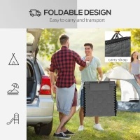 Outsunny Folding Chaise Lounge Set with Reclining Back, 25.6" x 74" x 14.2", Gray(m-7)