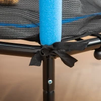 Soozier 63" Kids Trampoline Mini Indoor Bouncer Jumper with Enclosure Net Elastic Thick Padded Pole Gift for Child Toddler Age 3-10 Years Old Blue(m-10)