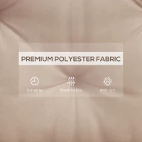 Outsunny 2 Seater Garden Bench Cushion, Soft Thick Outdoor Non-Slip 2 Seater Soft Pad With Backrest for Garden Patio, 47" x 43" x 5", Khaki(m-4)