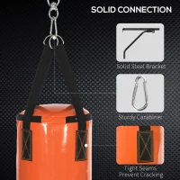 Soozier Hanging Punching Bag, Heavy Bag with Punch Gloves and Wall Mount Hanger for MMA and Muay Thai Workouts(m-4)